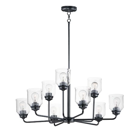 Maxim Lighting Acadia 9-Light 34.75" Wide Black Chandelier 12277CDBK